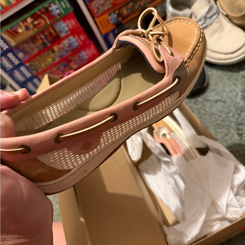 Sperry Women's Sneakers in Pink and Tan - Picture 2 of 5